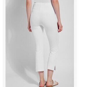 Lyssé Women's Kick Flare Cropped Leggings, White, XL (16-18)